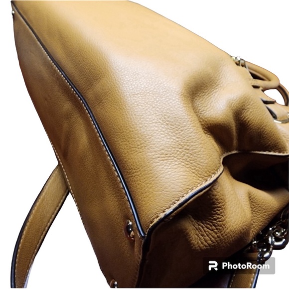 Michael Kors Large Leather Hamilton Satchel Tote Bag - Picture 4 of 16